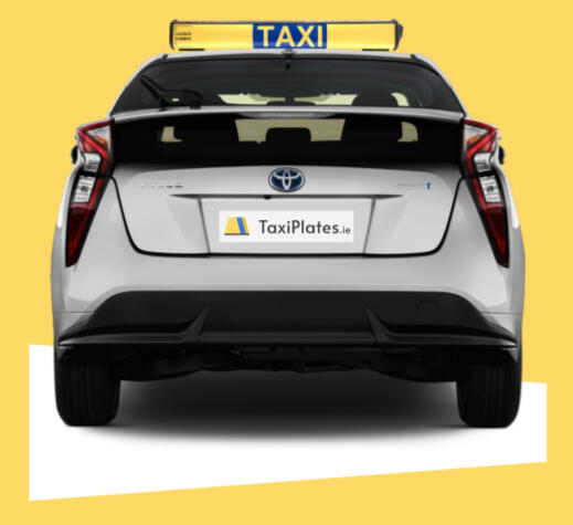 Rear of rented taxi