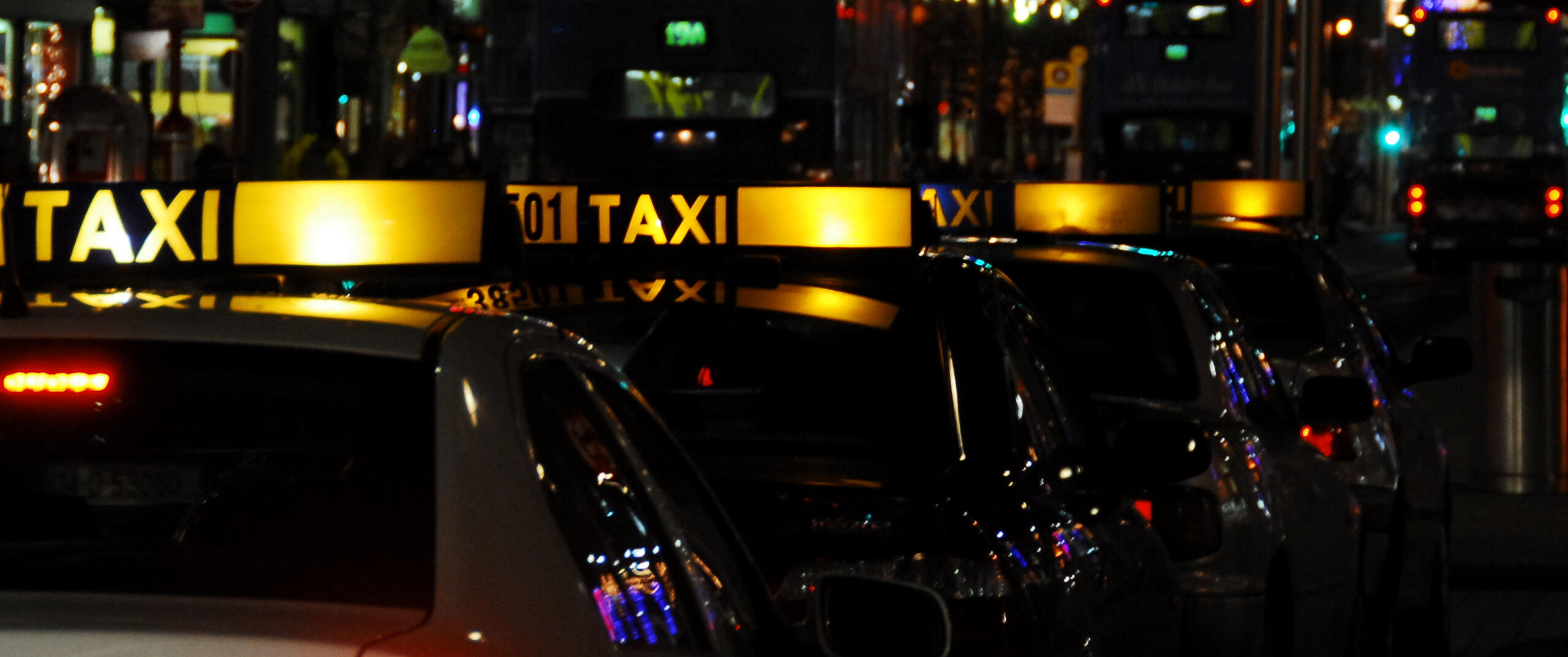 row of dublin taxis