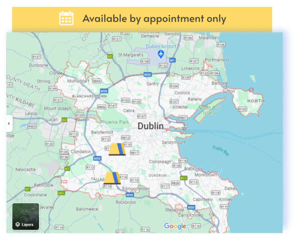 taxi plates ireland map